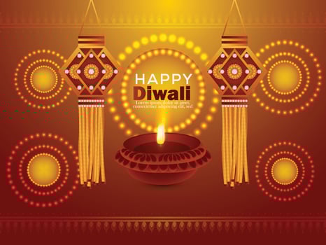 Realistic illustration for happy diwali festival of light vector