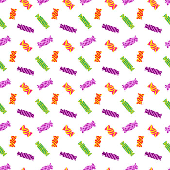 Colorful candy in seamless pattern design with lollipops and striped wrapper. Perfect candy texture for holiday themes. Candy background fits Halloween, Easter and Christmas party decorations. vector