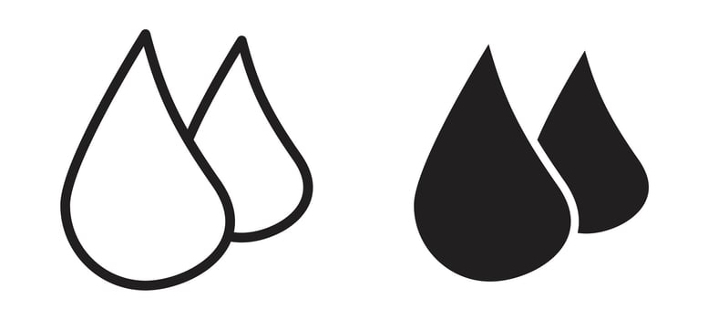 Blood drops icon In Flat and stroke Style For App, UI, Websites. Black Illustration. vector