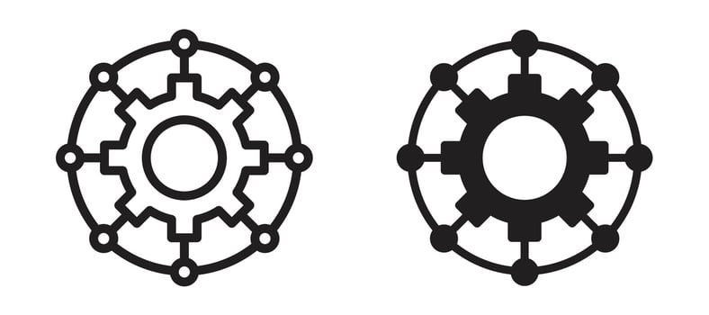 Function icon In Flat and stroke Style For App, UI, Websites. Black Illustration. vector