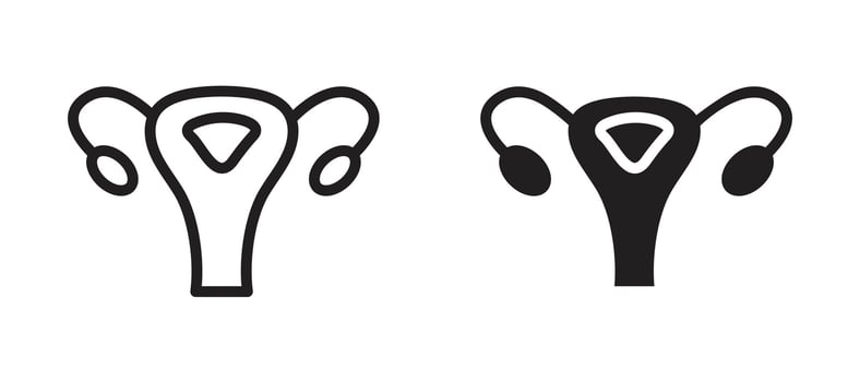 Gynecology icon In Flat and stroke Style For App, UI, Websites. Black Illustration. vector