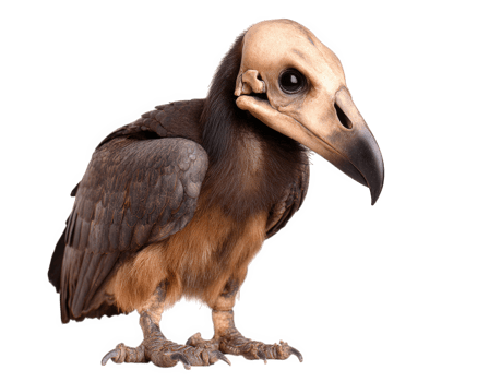 Unique and rare fossil of prehistoric bird, showcasing intriguing blend of skeletal and feathered features. This ancient creature evokes curiosity and wonder about its existence png