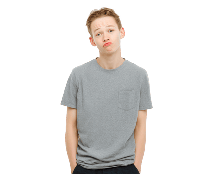 Young American male with neutral expression stands against transparency background, wearing gray t shirt. His casual demeanor conveys sense of relaxed confidence png