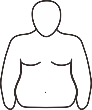 set of design elements of fat body icons png