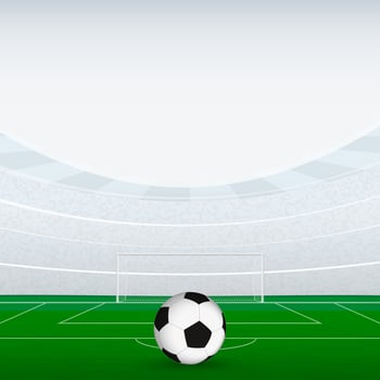 Football Stadium with Classic Ball Design, Square Illustration vector