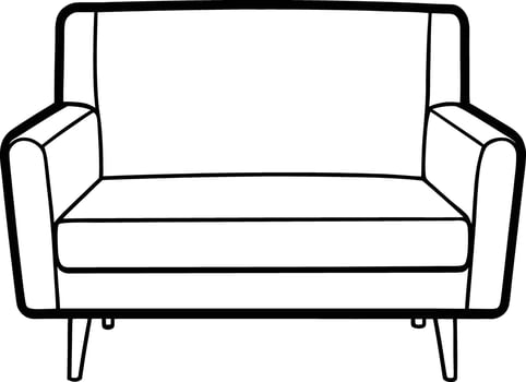 Modern twoseater sofa isolated vector