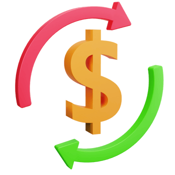 3D Icon Currency Exchange Refresh Investment png