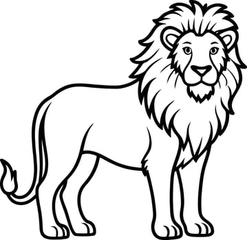 A majestic lion standing proudly vector