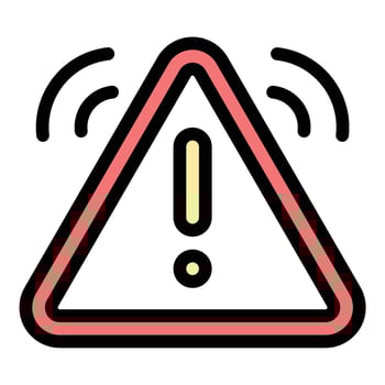 Emergency icon flat line style illustration representing urgent situations and immediate response suitable for safety protocols emergency services and disaster preparedness projects vector