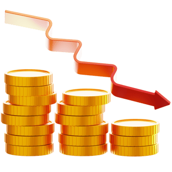 Drop Coin Stack 3D Illustration png