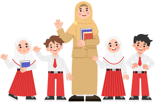 Illustration of Teacher and Students png