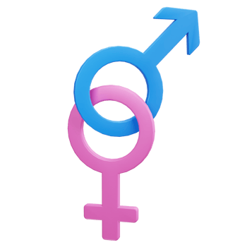 3D Icon Gender Symbols Relationship Connection png