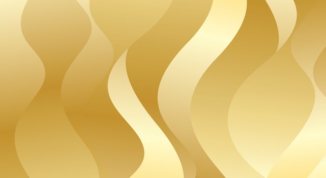 Gold abstract wavy gradient background vector