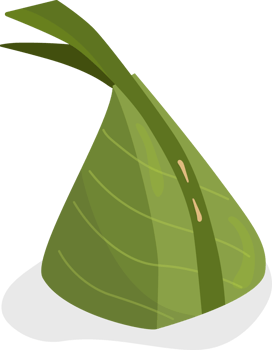 Khanom Sai Sai in banana leaf, Thai dessert, Steamed Flour With Coconut Filling png