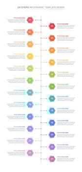 Modern Business Infographic Template Design with 24 Data Points, Yearly Planner Organizer Template vector