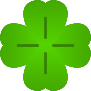 Green clover four leaf png