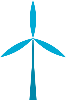 Blue turbine wind icon png