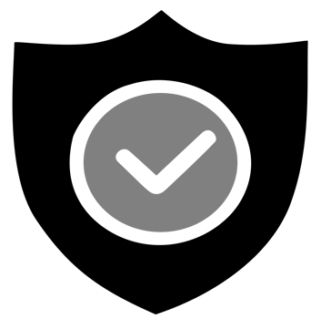 Shield check icon Verified, security or protected status. png