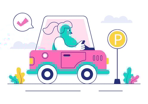 Road Safety and Driving Course Illustration in Cartoon Style vector