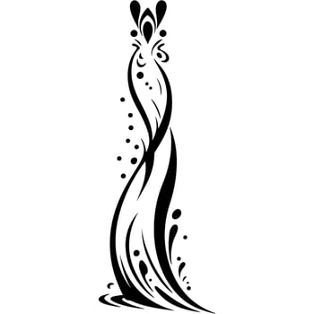 Spiral swirling column of water, sea vortex vector