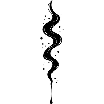 Zigzag drawn carelessly with acrylic paint with blots and drips vector