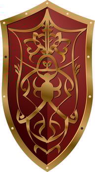 Medieval Shield Emblem Design vector