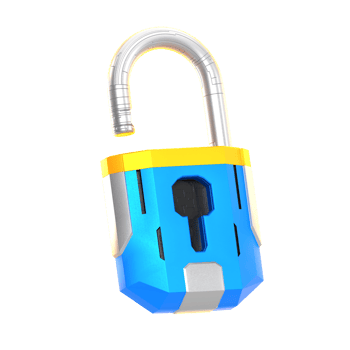 Realistic Unlocked Padlock Render Security Shiny Metal Lock Illustration png