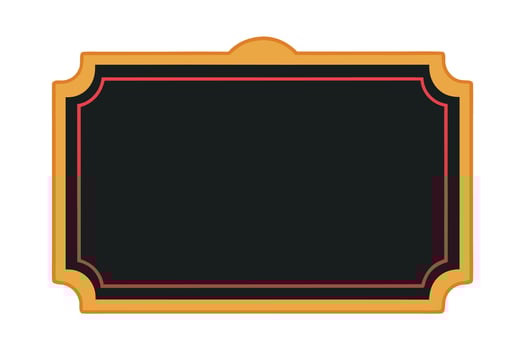 Elegant Gold Frame with Dark Slate Blackboard, Perfect for Vintage or Retro Design Projects, Evoking a Classic and Sophisticated Mood vector