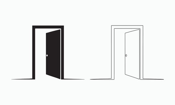 Open Door Icons vector