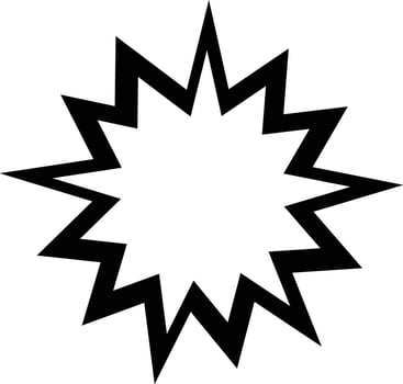 Explosion icon . Blast icon isolated on white background . Bang icon vector