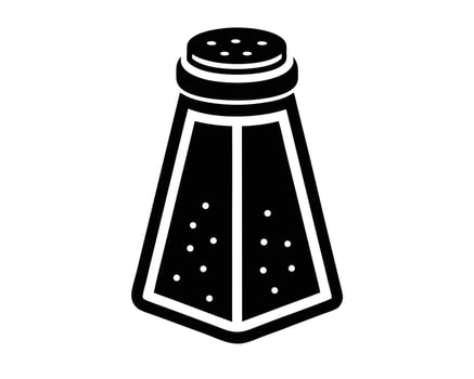 Stylish Black Salt Shaker Icon A Simple, Elegant Design for Culinary Websites and Apps - Professional digital artwork with vibrant colors and detailed composition vector