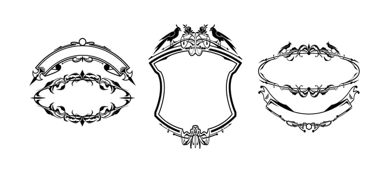 Ornamental frame art collection vector