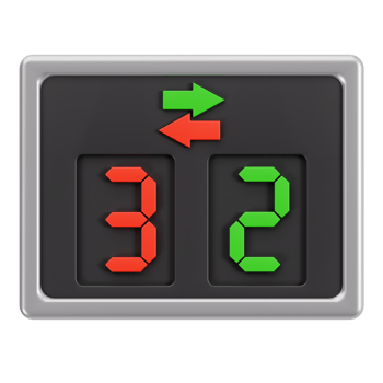 Soccer Substitution Sign, 3D Transparent Background png