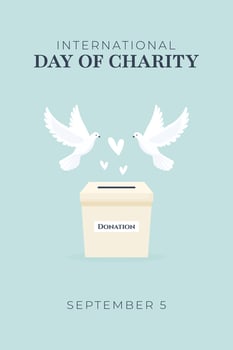 International Day of Charity September 5 Illustration. vector