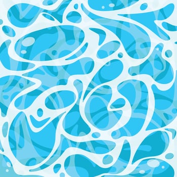 Background of water surface in pool, ocean, sea. Top view. Water movement. Reflection in water. vector