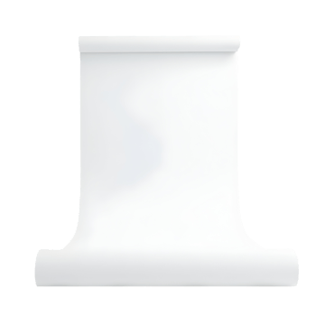 Clean white paper scroll offering ample copy space for creative designs png
