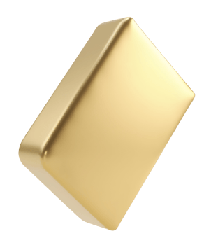Gleaming golden bar signifies wealth, success, and prosperity for finance business png