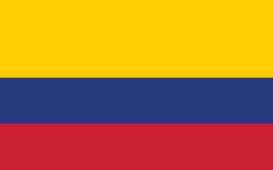 Colombia National Flag Illustration on White Background vector