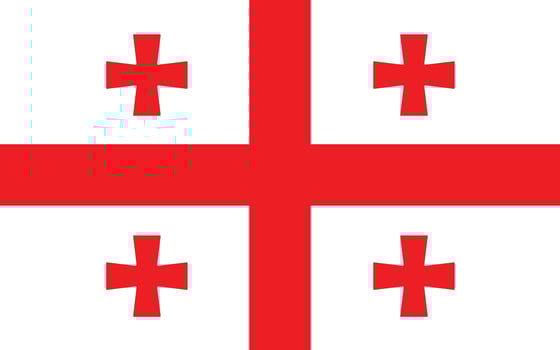 Georgia National Flag Illustration on White Background vector