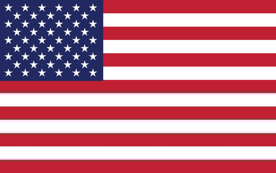 United States of America National Flag Illustration on White Background vector