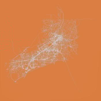Santa Fe City in New Mexico United Stated street road map,outline illustration image vector