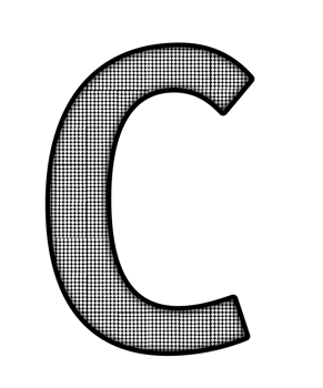 The letter c is made up of dots png