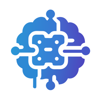 Blue gradient brain circuit isolated on a transparent background technology png