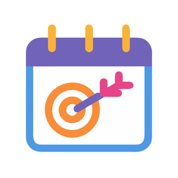 Calendar target dartboard achievement isolated on a transparent background image png