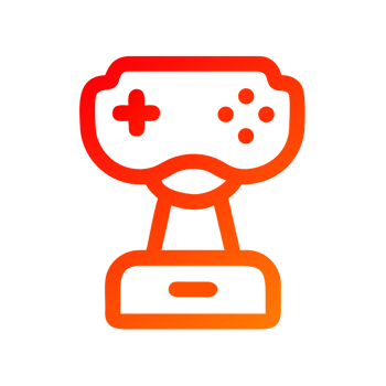 Gaming controller trophy award isolated on a transparent background victory png
