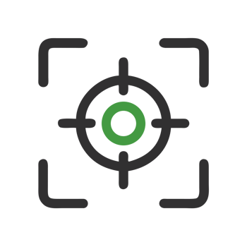 Target focus graphic isolated on a transparent background symbol crosshair png