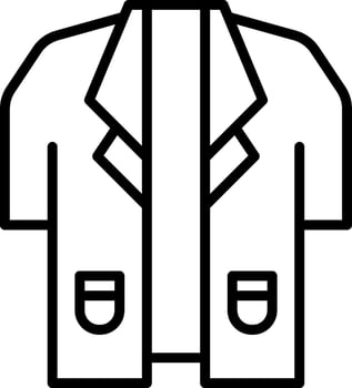 Coat Line Icon Design vector