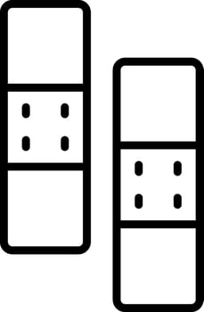 Bandage Line Icon Design vector