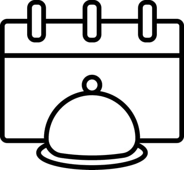 Dinner Line Icon Design vector