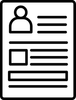 Vitae Line Icon Design vector